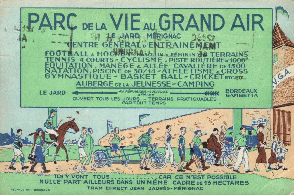 Parc de la Vie au Grand Air, Le Jard, [1930]. Carte postale. Archives communales de Mérignac, 14 Fi 177.