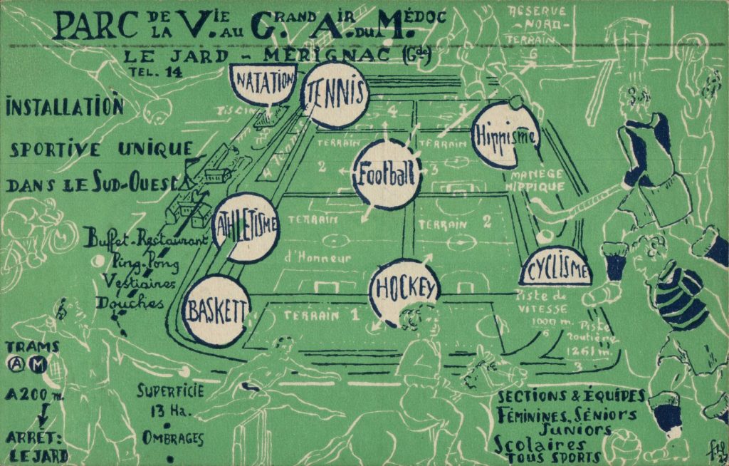 Parc de la Vie au Grand Air, Le Jard, [1930]. Carte postale. Archives communales de Mérignac, 14 Fi 178.