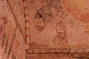 Les peintures murales de la Tour de Veyrines. Diapositive (1988, 1991). Archives communales de Mérignac, 15 Z 161.