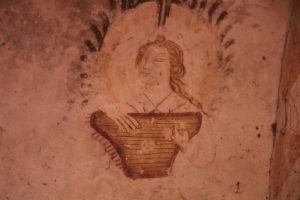 Les peintures murales de la Tour de Veyrines. Diapositive (1988, 1991). Archives communales de Mérignac, 15 Z 161.