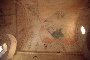 Les peintures murales de la Tour de Veyrines. Diapositive (1988, 1991). Archives communales de Mérignac, 15 Z 163.