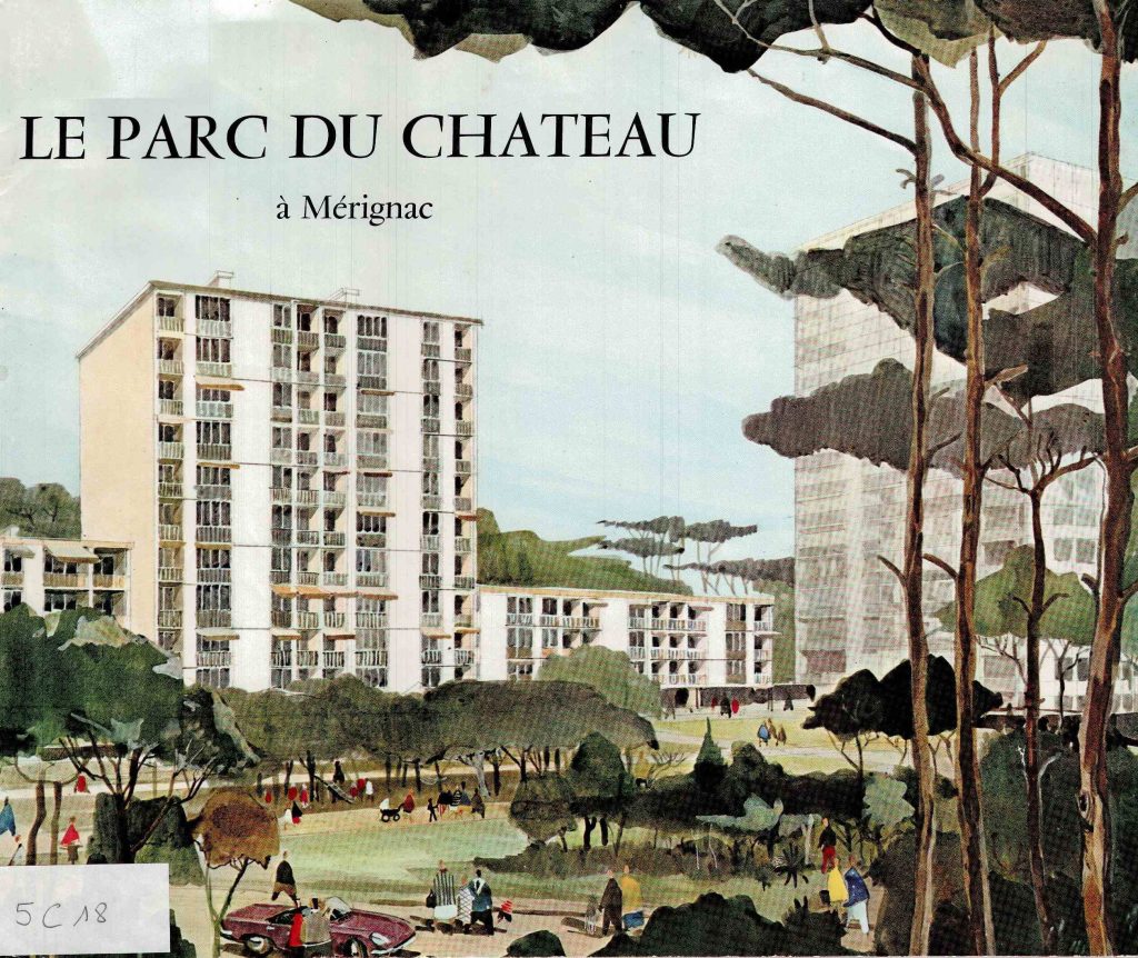 Brochure publicitaire, Le Parc du Château à Mérignac, D. Féau, s.d. Archives communales de Mérignac, 5 C 18.