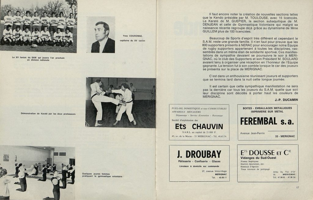 Extrait de Mérignac Ville Verte, bulletin municipal officiel, n° 4, 1972. Archives communales de Mérignac, 1 C 12.
